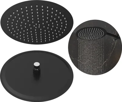 Zdjęcie produktu dla Granitan | Deszczownica - 30 cm - Czarna - Elegancki design - System antywapienny - Minimalistyczna