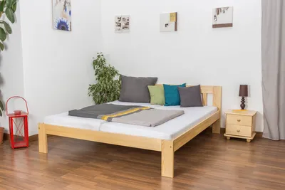 Produktbild von Doppelbett / Gästebett Kiefer massiv Vollholz natur 75, inkl. Lattenrost - Abmessung 180 x 200 cm