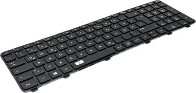 Produktbild von DEUTSCHE - Schwarz Tastatur Keyboard mit Rahmen kompatibel für HP P/N: 644363-041