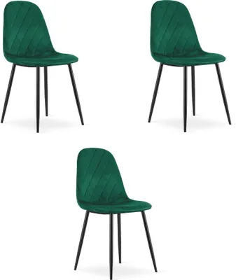 Obrázek produktu pro Židle ASTI - tmavě zelený samet x 3