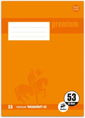 Produktbild von Vokabelheft Premium A5 32 Blatt Packung mit 10 Stück