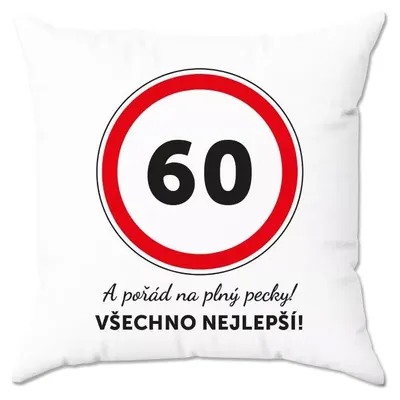 Obrázek produktu pro Narozeninový polštář k 60. narozeninám