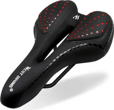 Produktbild von Bequemer Fahrradsattel , weich Gel Fahrradsitz, Hohl Ergonomisch Sport Tourensattel Gepolstert für Mountainbike Rennrad BMX Dirt MTB City E Bike