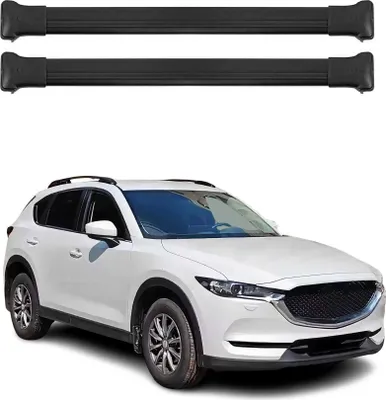 Produktbild von Dachträger Grundtäger für Mazda CX-5 2017-2025 75kg Aluminium Schwarz 2 tlg