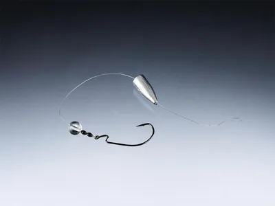 Produktbild von Balzer Shirasu Texas Rig aus Fluorocarbon, Hakengröße 2/0, Länge 25cm