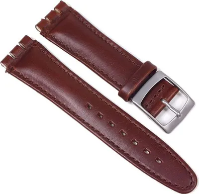 Produktbild von Minott Ersatzband Uhrenarmband Kalbsleder Band Braun für Swatch 19mm 23293S