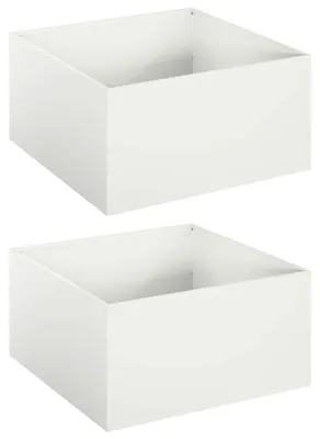Image de Deux jardinières. Blanc. 60 x 60 x 30 cm. Acier galvanisé