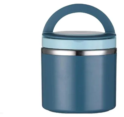 Produktbild von Thermosbox und tragbarer Thermosbecher – Lunchset aus Edelstahl für warme Mahlzeiten – Kompakter Lebensmittelbehälter – Ideal für Arbeit, Reisen und Picknicks