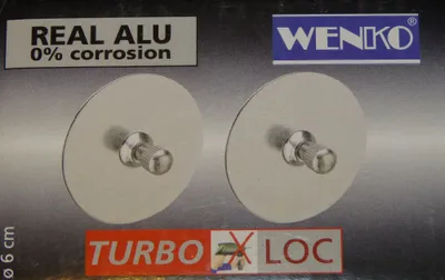 Produktbild von Wenko Turbo Loc Adapter Alu Rostfrei ohne zu Bohren Wandhalter 19744100; 19744100