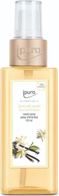 Produktbild von ipuro Soft vanilla, Sprühlufterfrischer, Vanillefarbe, Bergamotte, Sandelholz, Vanille, 120 ml, Spraydose, Universal