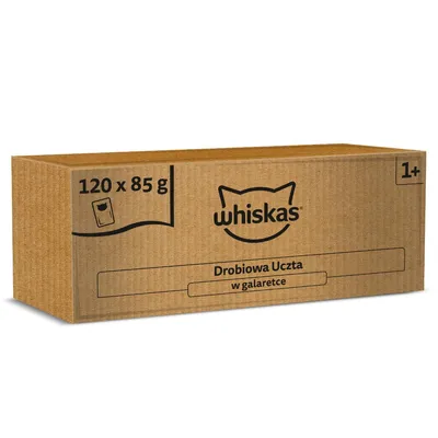 Zdjęcie produktu dla Whiskas Drobiowa Uczta w galaretce mokra karma dla kota 120x85g