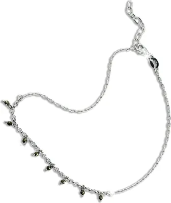 Image de SilberDream Chaîne de cheville 925 argent 25cm boules femme pyrite grise argent D2SDF5135K