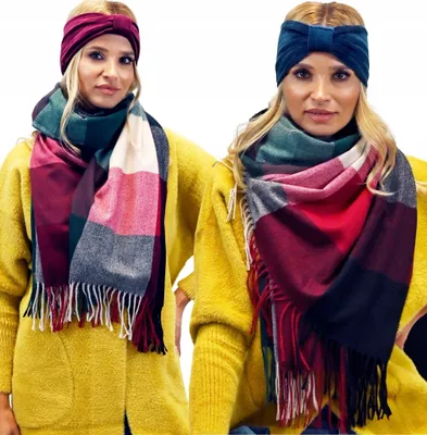 Produktbild von Alur SZ2 Damen Karierter Schal mit Fransen