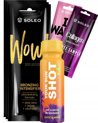 Produktbild von Soleo Wow! 3x15ml Ultra Bronzer zum Bräunen + Gratisgeschenke