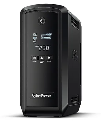 Produktbild von CyberPower CP900EPFCLCD Line-Interactive USV 900VA/540W Reine Sinuswelle, AVR, LCD, USB (HID), RS232, RJ45 Lan Protection, Ausgang (6) Schuko