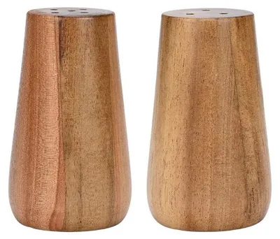 Produktbild von ESTIA | Gewürzbehälter 2er Set - 4 x 4 x 8 cm - Salzstreuer und Pfefferstreuer - Akazienholz