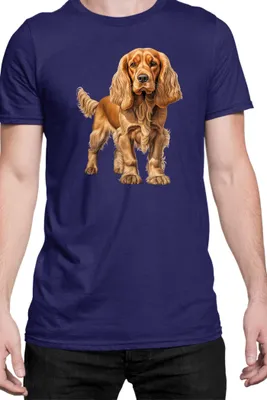 Produktbild von Herren T-Shirt Dogs Breeds Cocker Spaniel Dog Breed 005, Man S / Dunkelblau