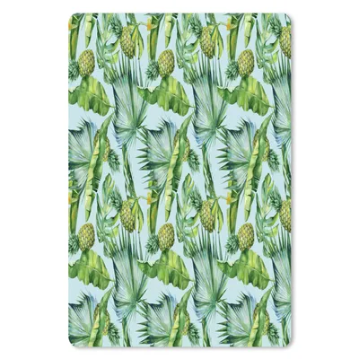 Produktbild von MuchoWow® Mauspad Mousepad Vintage - Blätter - Ananas 40x60 cm - Mousepads - Maus Mat - Pad - Mausunterlage - Schreibtisch Accesoire