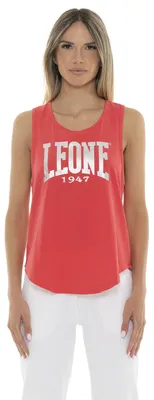 Immagine prodotto di Canotta donna Leone 1947 Apparel in cotone con grande logo metallico frontale.