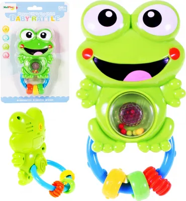 Produktbild von Malplay Frosch Rassel Mit Licht + Geräusche Lernspielzeug Für Babys und Kleinkinder ab 0 Monaten |