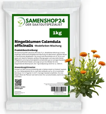 Produktbild von Ringelblumen Calendula officinalis 1kg, Modefarben Mischung