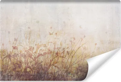 Produktbild von Muralo Vlies Fototapete Für Wohnzimmer PFLANZEN Blumen Schmetterlinge Beton Retro Br. 368cm x Hö. 254cm