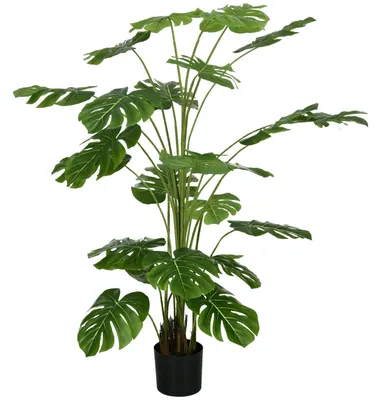 Produktbild von Monstera 180 cm, Kunstpflanze mit 24 Zweigen, Zimmerpflanze Grün, für Wohnzimmer Deko
