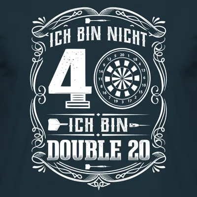 Produktbild von Spreadshirt 40. Geburtstag | Nicht 40 Double 20 Männer T-Shirt, M, Navy
