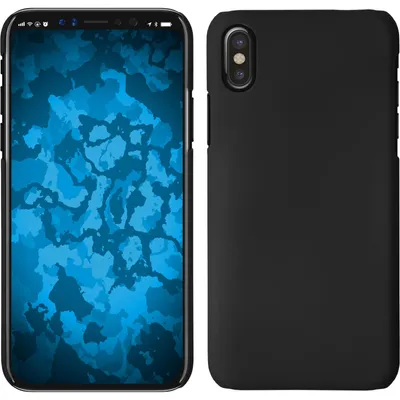 Produktbild von PhoneNatic Case kompatibel mit Apple iPhone X / XS - Hülle schwarz gummiert Hard-case Cover