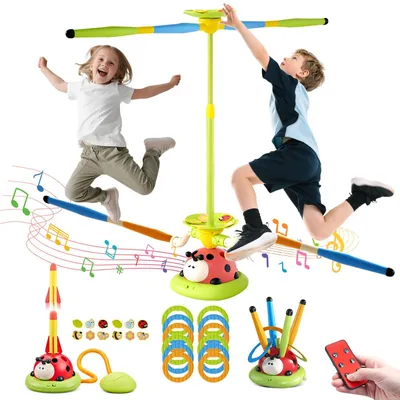 Immagine prodotto di Set di giochi da esterno 5-in-1 per bambini: razzo, corda per saltare e altro