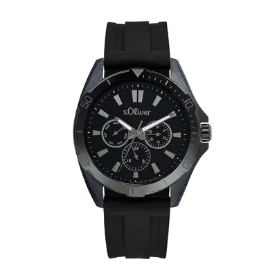 Produktbild von s.Oliver Herren Uhr Armbanduhr Multifunktion Leder 2034601