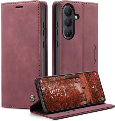 Produktbild von Hülle Samsung Galaxy Handyhülle Klapphülle Tasche Etui für Samsung S26-Karmesinrot