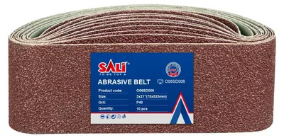 Zdjęcie produktu dla Paski szlifierskie, 10 sztuk, 75 x 533 mm, ziarno 40, do szlifierki taśmowej