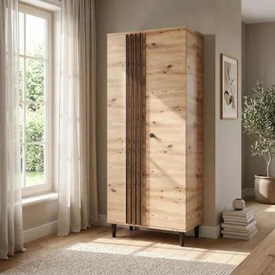 Produktbild von Masseno Drehtürenschrank ARTIANO 80/196/56cm 2-türig Eiche Artisan