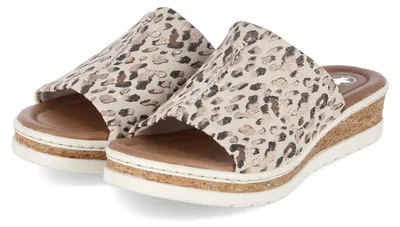 Produktbild von Rieker V418860 V41 Damenschuhe Keilsandalen Pantolette Beige Freizeit