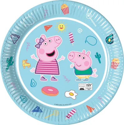 Zdjęcie produktu dla Peppa Wutz 8 talerzy kompostowalnych
