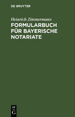 Produktbild von Formularbuch für Bayerische Notariate