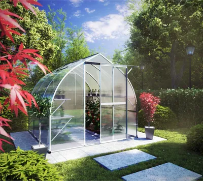 Produktbild von KGT Gewächshaus "Rhodo III" pressblank 5,2 m² 6 mm HKP