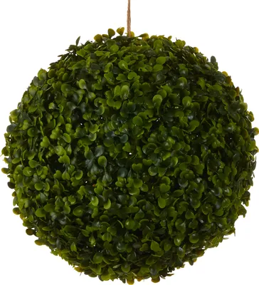 Produktbild von Mica Decorations Buchsbaumkugel Kunstpflanze für den Außenbereich hängend - Ø28 cm - Grün