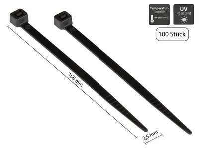 Obrázok produktu pre Good Connections KAB-10S25 Good Connections Kabelbinder 100mmx2,5mm 100 St. schwarz