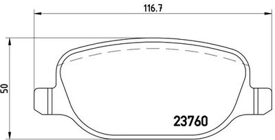 Produktbild von Brembo Bremsbelagsatz, Scheibenbremse Hinterachse P 23 109