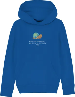 Produktbild von Mr. & Mrs. Panda Kinderpullover Schnecke Sir 5-6 Jahre (110/116) - Royal Blue - Geschenk, Pullover, Motivation, Schnecken, Hoody, Kapuzenpullover, Kinderbekleidung