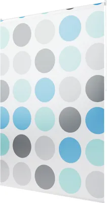 Produktbild von Basic Duschrollo Modell RETRO BLAU 7 Breiten zur Wahl (180x240 cm)