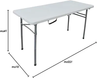 Produktbild von Kunststoftafel für Picknick und Garten - Wetterfest - 122 x 61 x 74 cm - Grau