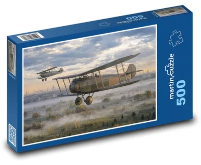 Obrázok produktu pre Puzzle 500 Historické lietadlá nad mestom - martinpuzzle