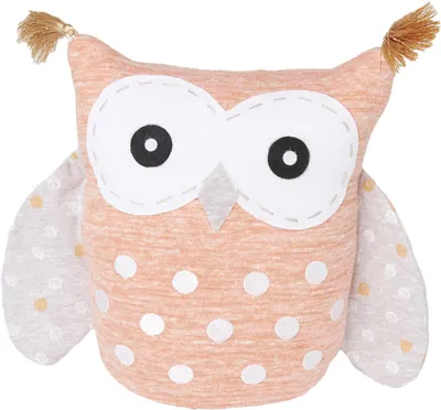 Produktbild von HEITMANN DECO Türstopper Eule - Fensterstopper Tier mit Stoffbezug - ohne Montage - Küche Kinderzimmer Wohnzimmer Deko - Apricot, Natur