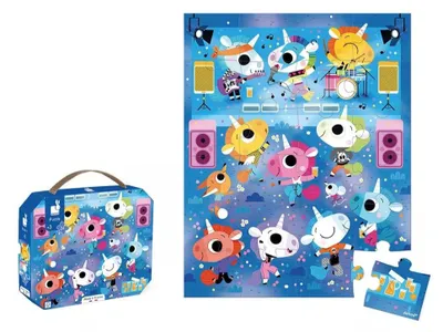 Image de JANOD Puzzle dans une valise Einhö rner beim Konzert 24 pièces