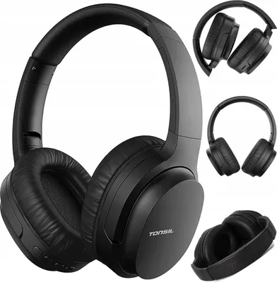 Obrázek produktu pro Tonsil R45Bt Bezdrátová Sluchátka Bluetooth 5.0 S Mikrofonem Anc Černá
