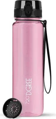 Produktbild von uberBottle crystalClear Trinkflasche mit Sieb 1000ml / Rose/ 720DGREE