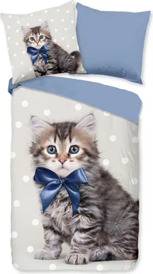 Zdjęcie produktu dla Zestaw pościeli Good Morning Mae Kolor Niebieski Rozmiar 135x200+80x80